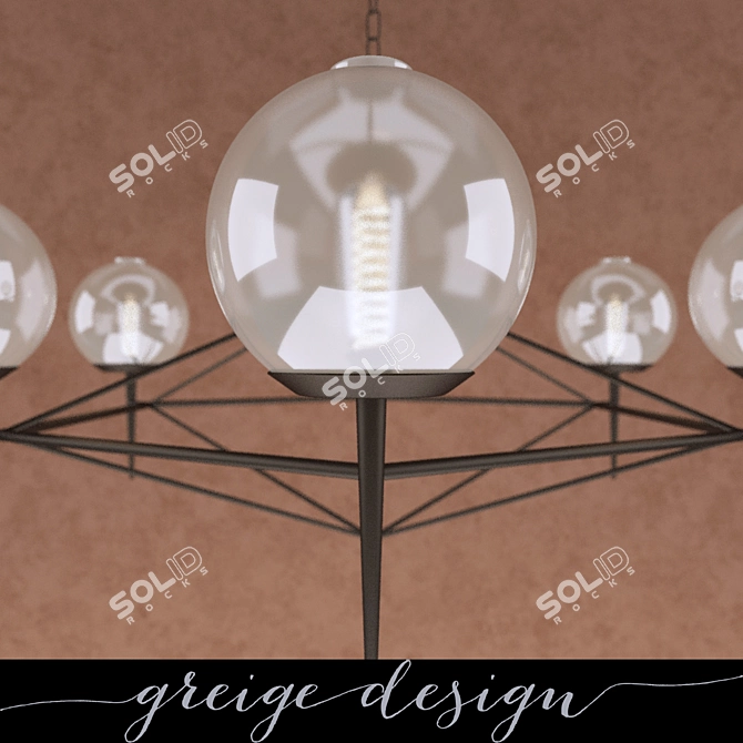 Rowan Chandelier: Elegant Lighting Solution 3D model image 2