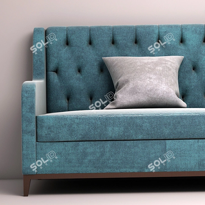 Velvet Capitone Back Sofa 3D model image 3