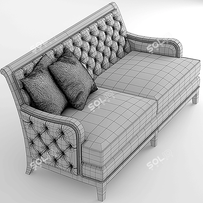 Elegant Opera Sofa & Chair 3D model image 3