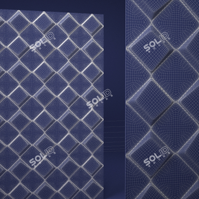 Pangu Textured Wall Panels - Modern Design Solution 3D model image 2