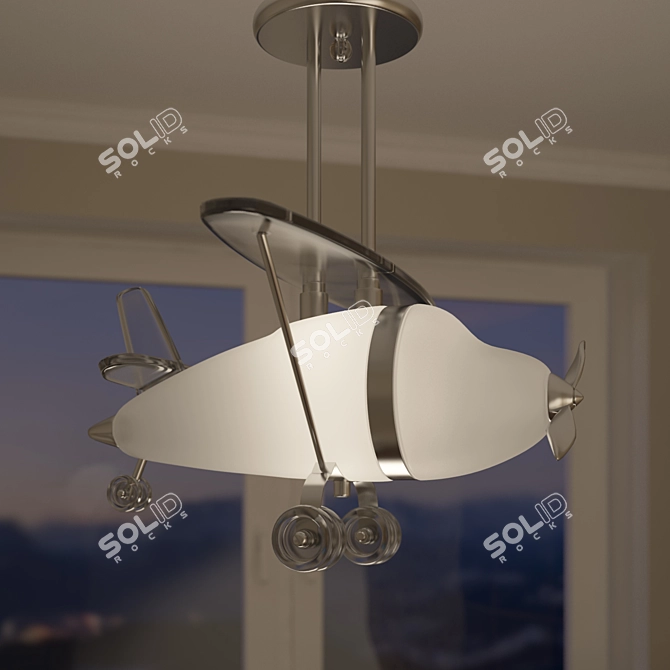 Sleek 40W Suspension Plane 3D model image 1