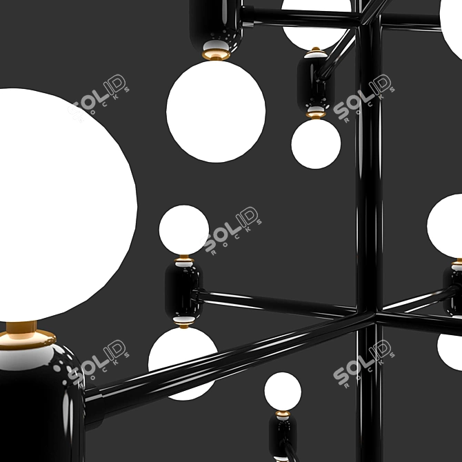 Aballs Chandelier: Sleek and Modern Lighting 3D model image 2