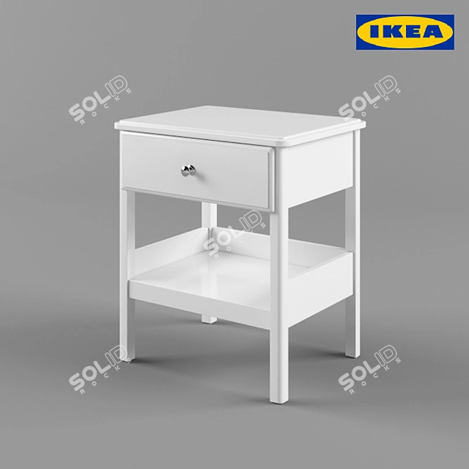 Sleek Tissedal Bedside Table 3D model image 1