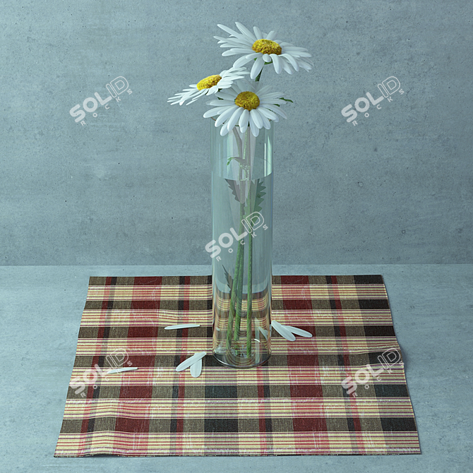 Lovely Daisy Bouquet 3D model image 1