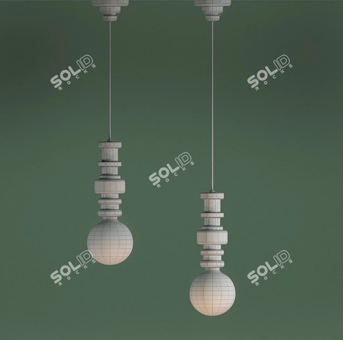 Elegant Seletti Pendant Light 3D model image 2