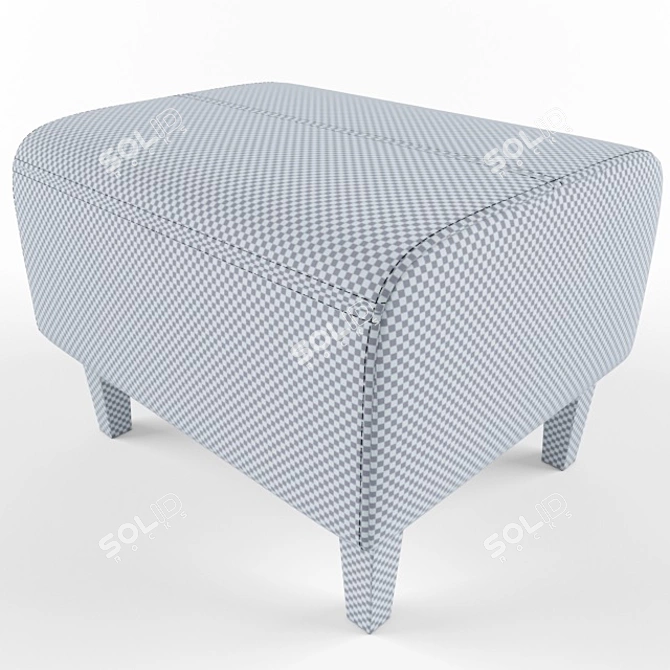 Modern Boston Pouf: Stylish and Compact 3D model image 3