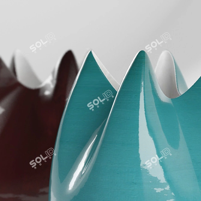 Kelly Hoppen Deep Crimson Pinched Vase 3D model image 3