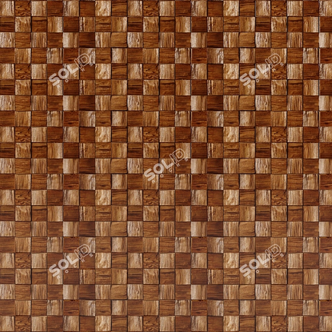 Natural Wood Panel 3D model image 1