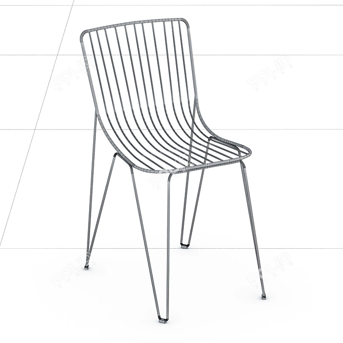 Monaco Chair: Durable Outdoor Seating 3D model image 2