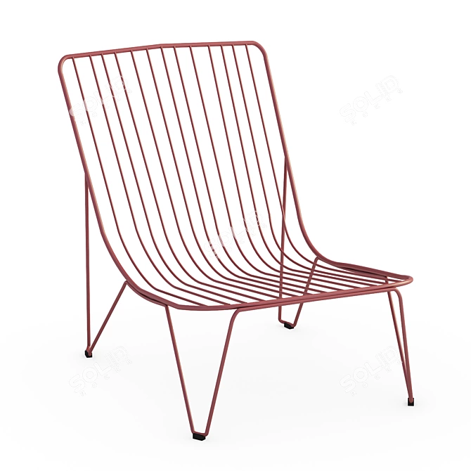 Stylish Monaco Lounge Chair 3D model image 1