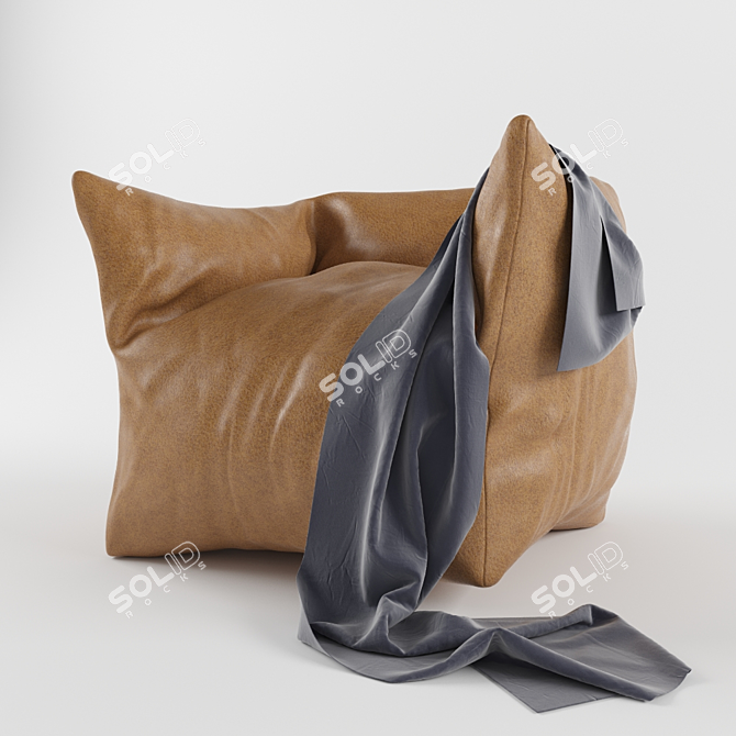 Comfort Lounge Armchair with Stylish Cloth Upholstery 3D model image 1