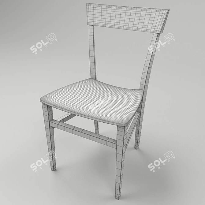 Italian Plywood Light Chair 3D model image 2