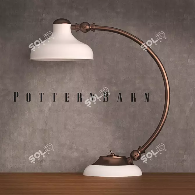 Sleek Arc Task Lamp: Pottery Barn 3D model image 1