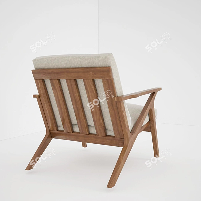 Elegant Cavett Chair: Craftsmanship Redefined 3D model image 3