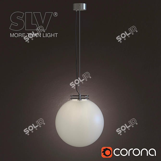 ROTOBALL 40: LED Steel/Polyethylene Light 3D model image 1