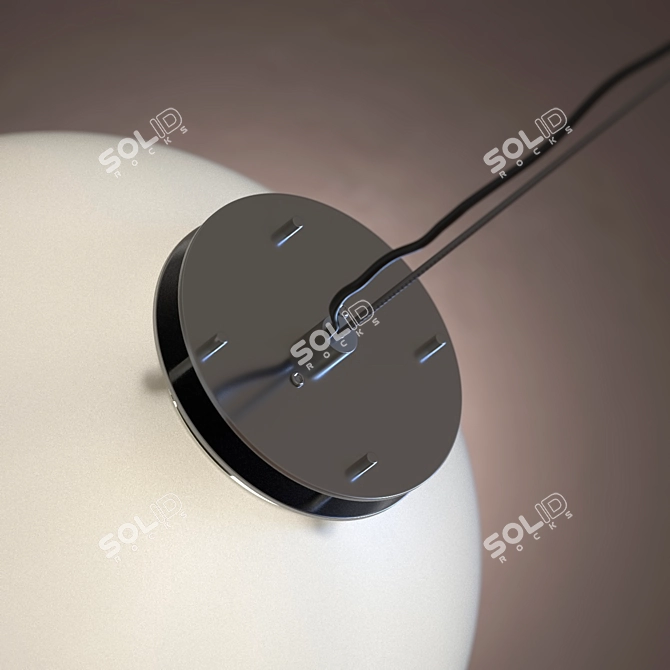 ROTOBALL 40: LED Steel/Polyethylene Light 3D model image 2