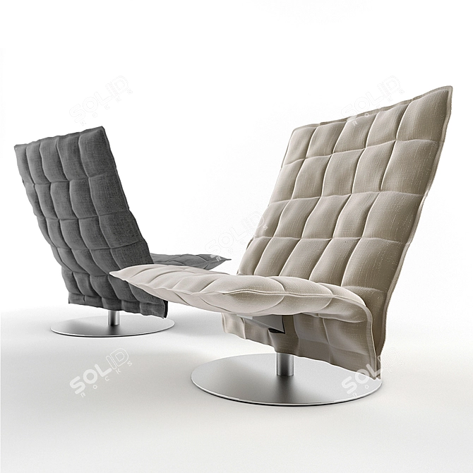 Swivel K Chair: Stylish Woodnotes Seating 3D model image 1