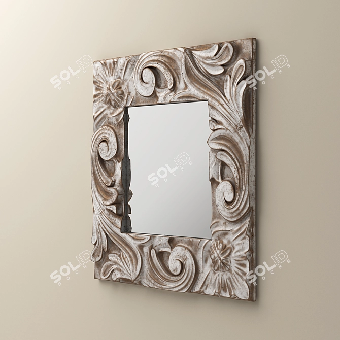 Ravishing Redwood Mirror 3D model image 1