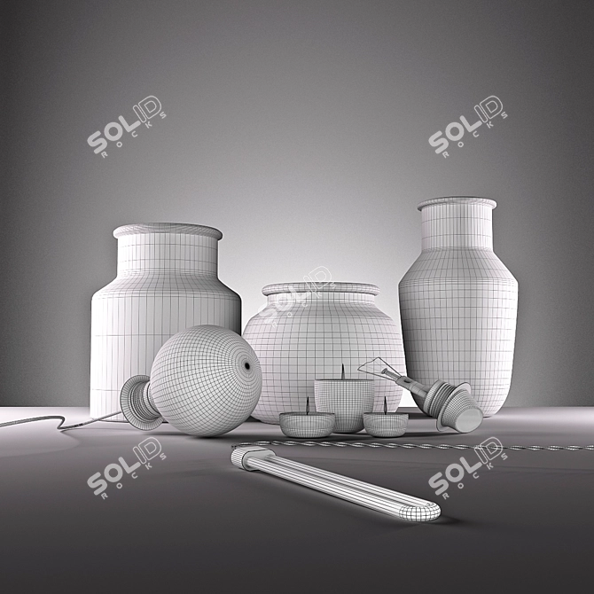 Title: Jar Lights: Elegant Illumination in a Pot 3D model image 3