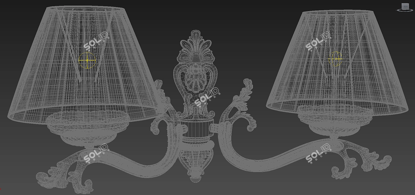 Elegant Asti 2 Sconces 3D model image 2