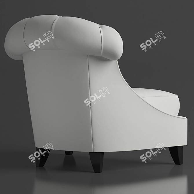 Luxury Leather Armchair: Angelo Cappellini Magda 3D model image 3