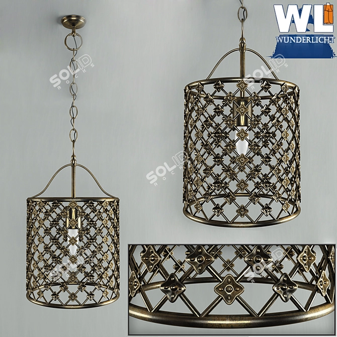 Bronze Cell Hanging Lamps 3D model image 1