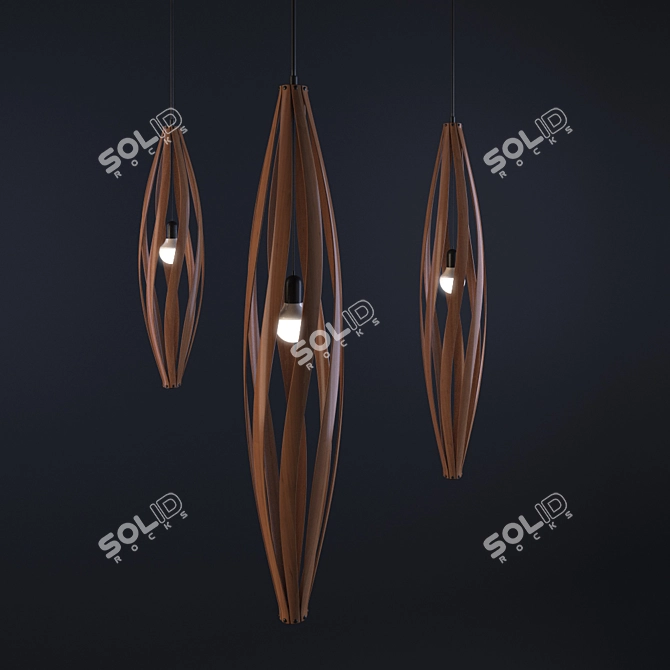Ethereal Cocoon Pendant Light 3D model image 2