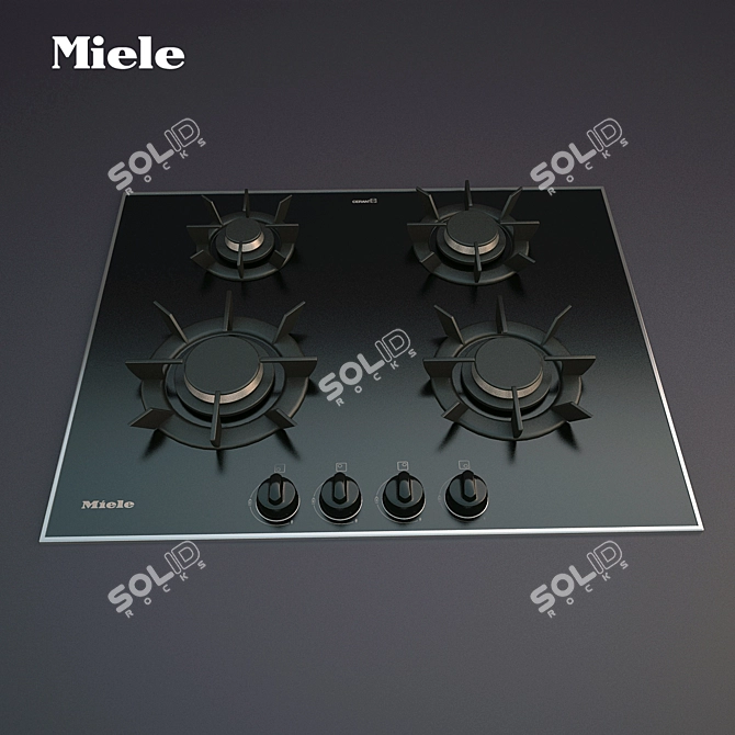Miele Gas Hob: Stylish and Efficient 3D model image 1