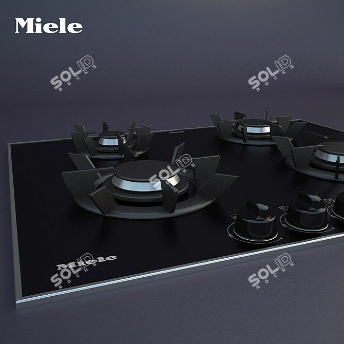 Miele Gas Hob: Stylish and Efficient 3D model image 2