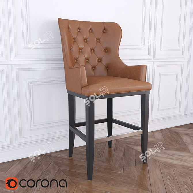 Diamond Bar Chair: Elegant and Luxurious 3D model image 1