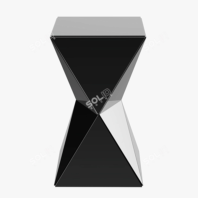 Reflective Mirrored Side Table 3D model image 1