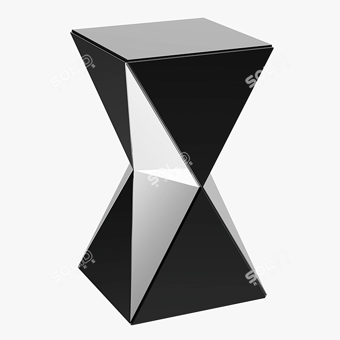 Reflective Mirrored Side Table 3D model image 2