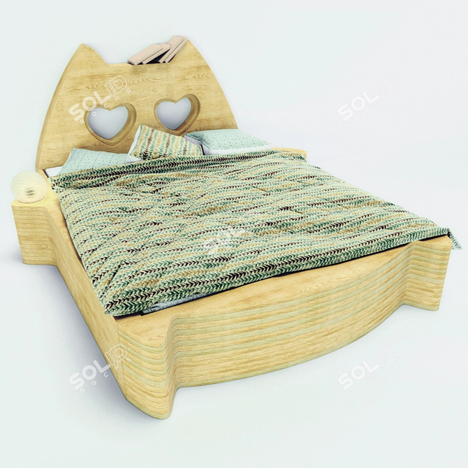 Adorable Cat Hug Bed by ARCHPOLE 3D model image 1