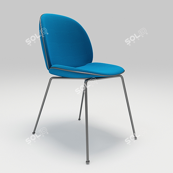 Modern Elegance: Gubi Chair 3D model image 1