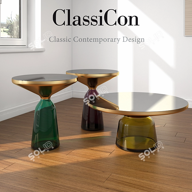 Modern Glass Base Coffee Tables by Classicon 3D model image 1