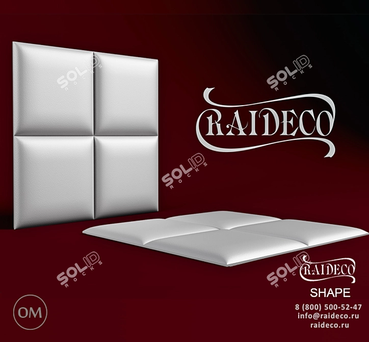 3D Leather and Fabric Panels by Raideco 3D model image 1