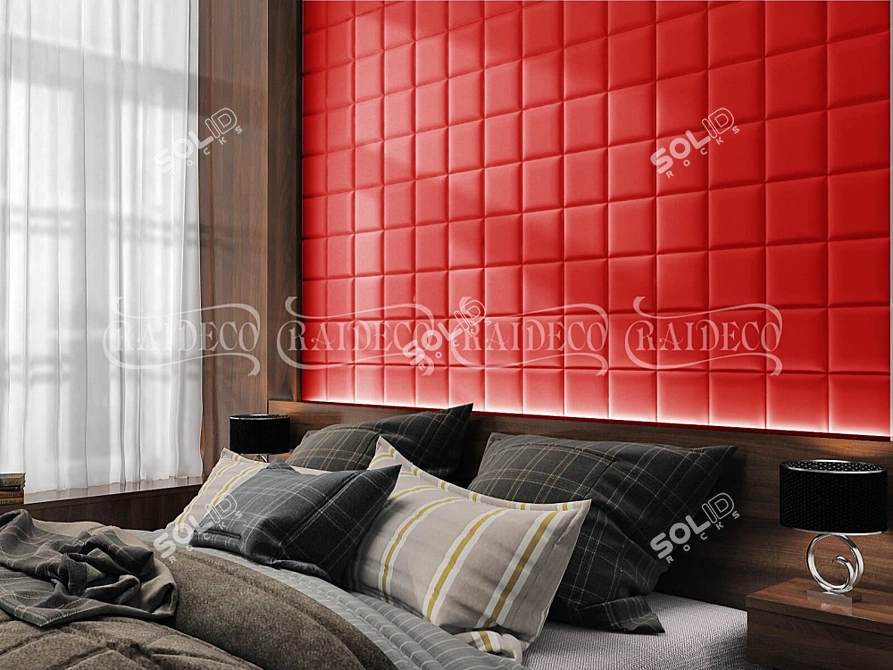 3D Leather and Fabric Panels by Raideco 3D model image 3