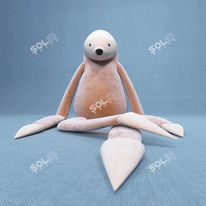 Lazy Sloth Plush Toy 3D model image 1