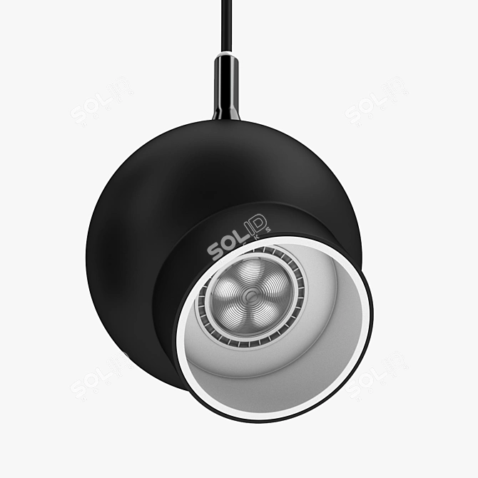 Sleek and Stylish Ogle Pendant 3D model image 3