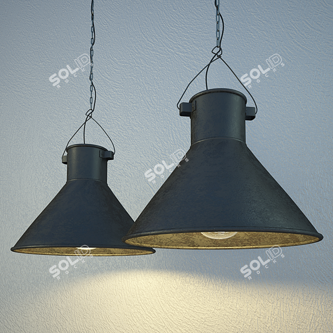 Industrial Loft Lamp 3D model image 1