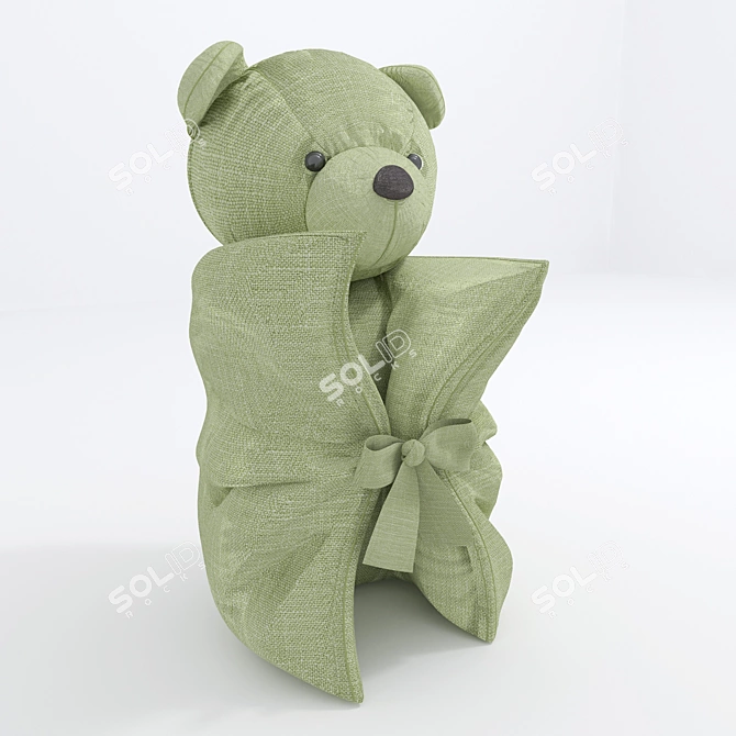 Title: Plushie Pillow Bears (Set of 2) 3D model image 2