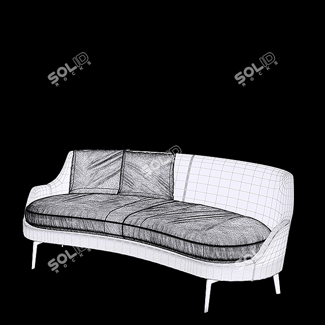 Flexform Guscio: Elegant and Versatile Sofa 3D model image 2
