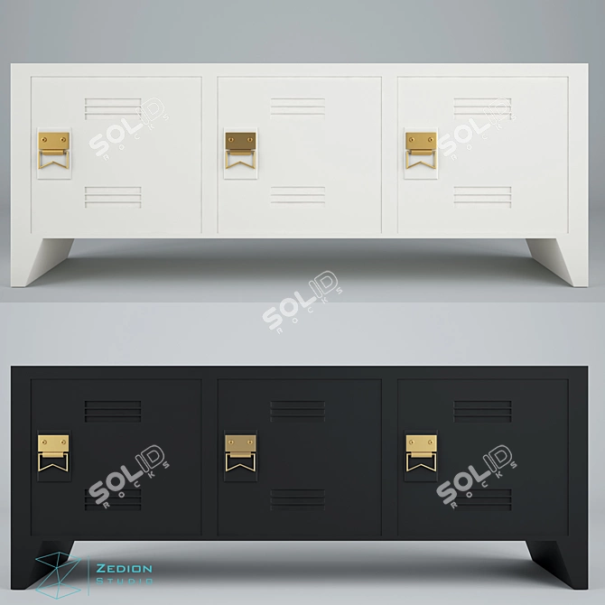 Zed Modern Sideboard 3D model image 1