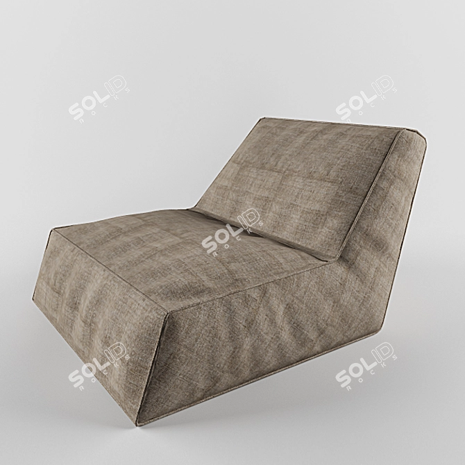 Sleek Modern Armchair 3D model image 1