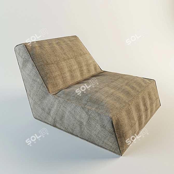 Sleek Modern Armchair 3D model image 2