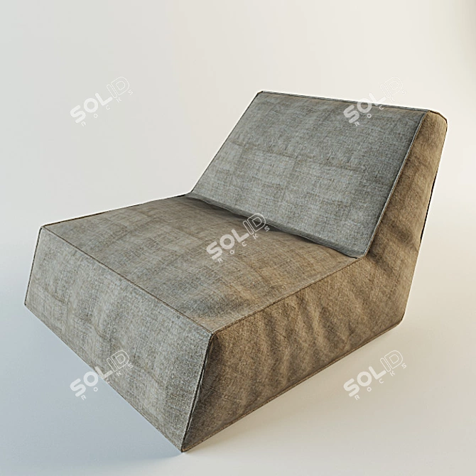 Sleek Modern Armchair 3D model image 3