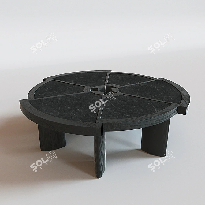 Italian Design Coffee Table: RIO by Charlotte Perriand 3D model image 2