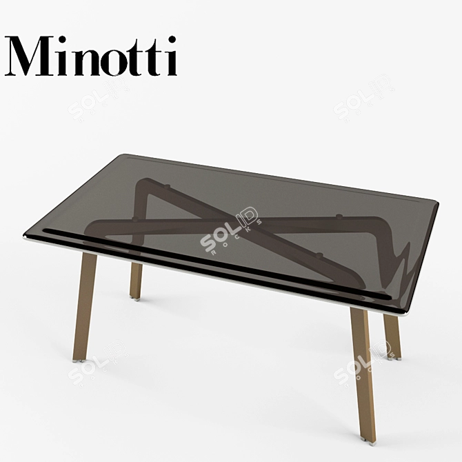 Elegant Minotti Kirk Coffee Table 3D model image 2