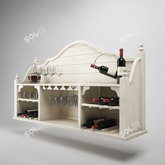 Deco-Home Wine Rack Wall 158cm 3D model image 2