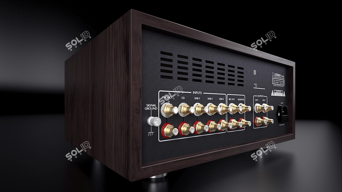 Luxman CL-38U Tube Preamp: Hi-End Japanese Audio 3D model image 3